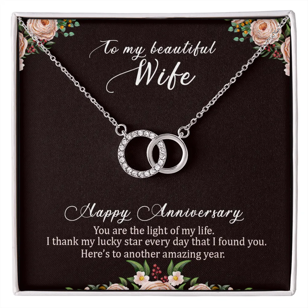Light of my life-Perfect Pair Anniversary Necklace for Wife