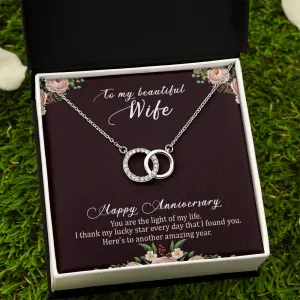 Light of my life-Perfect Pair Anniversary Necklace for Wife
