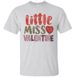 Little Miss Happy Valentine's Day Heart Friends Girlfriend Boyfriend Wife Husband Family Gift Unisex T-Shirt
