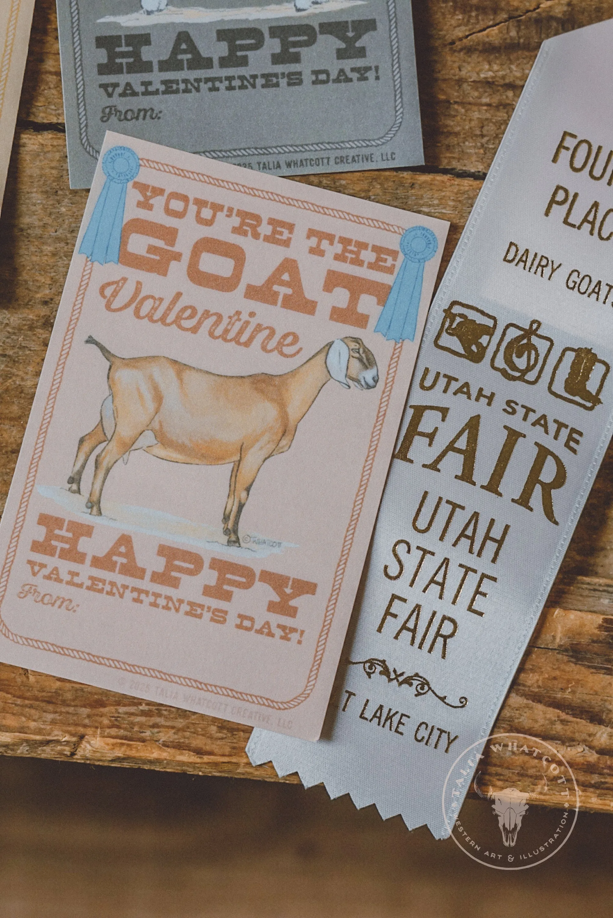 Livestock Show Valentine Cards Digital Printable