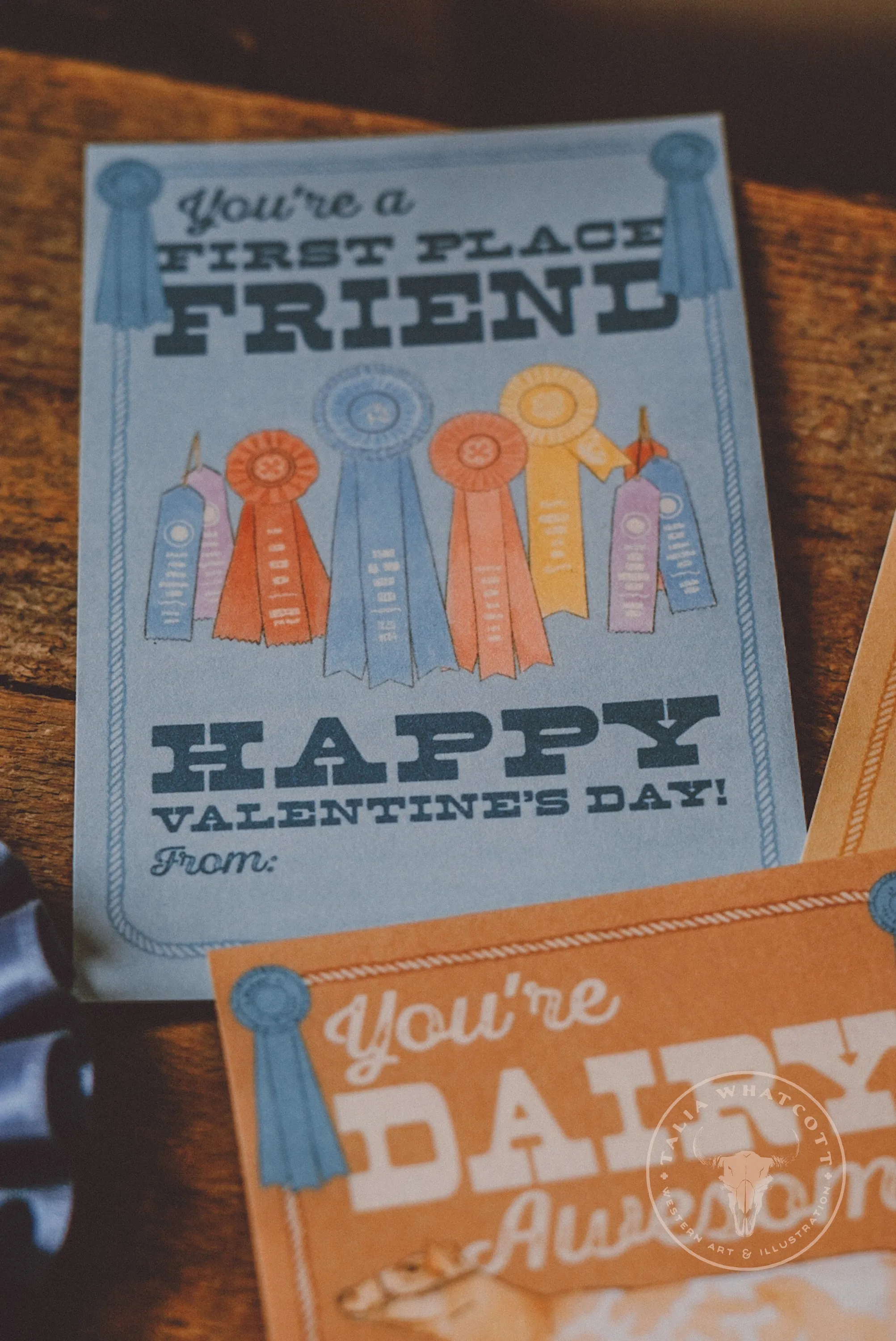 Livestock Show Valentine Cards Digital Printable