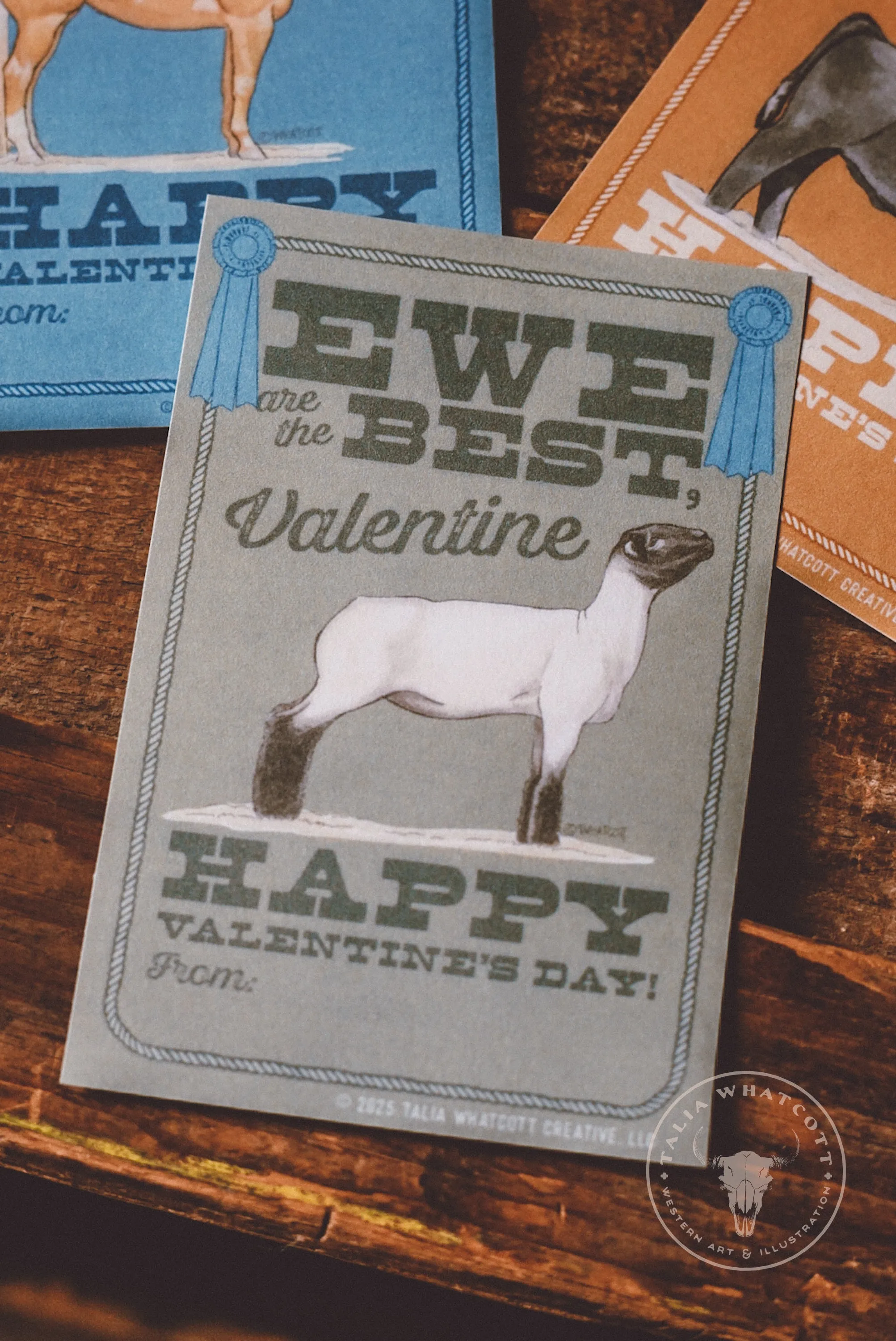 Livestock Show Valentine Cards Digital Printable