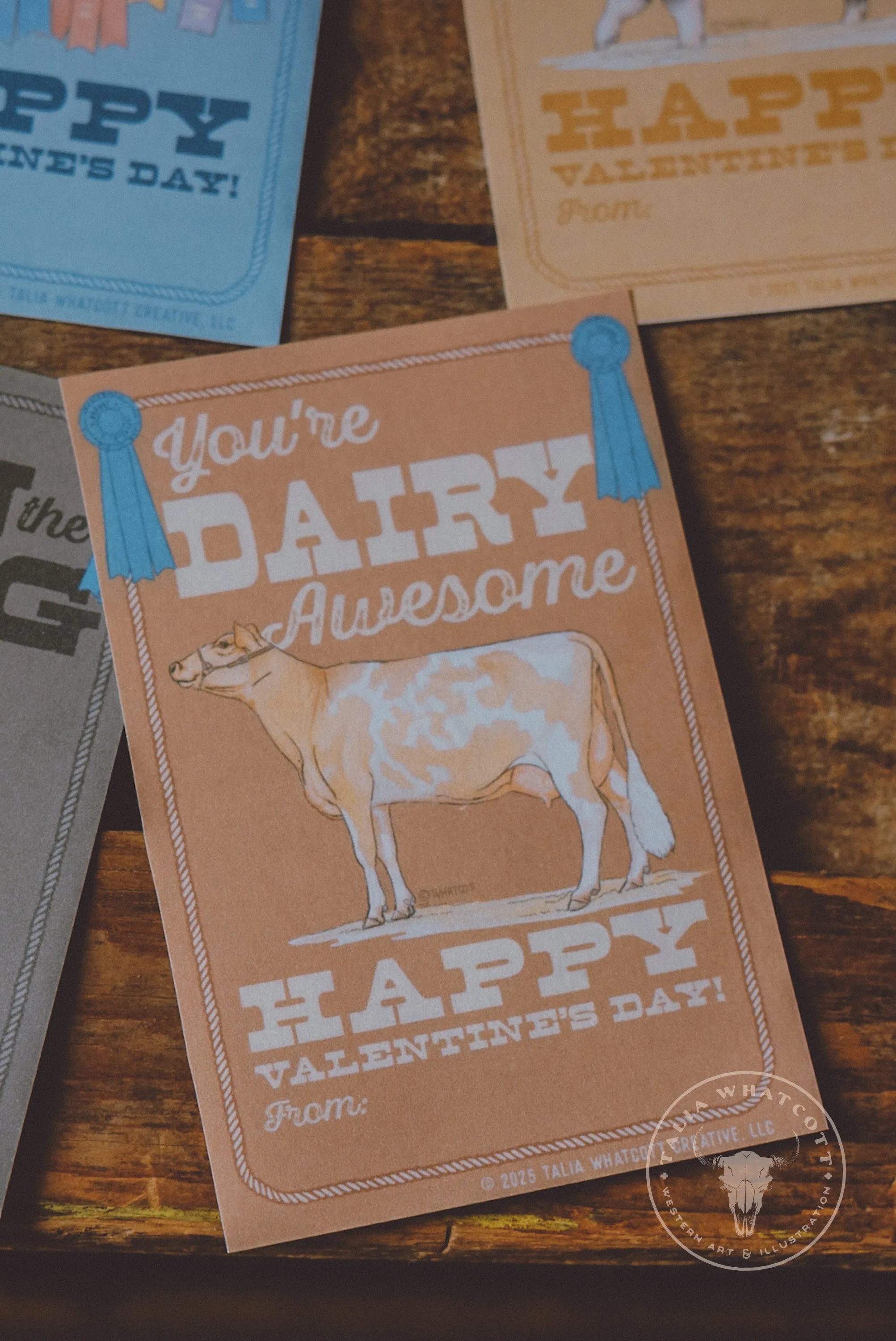 Livestock Show Valentine Cards Digital Printable