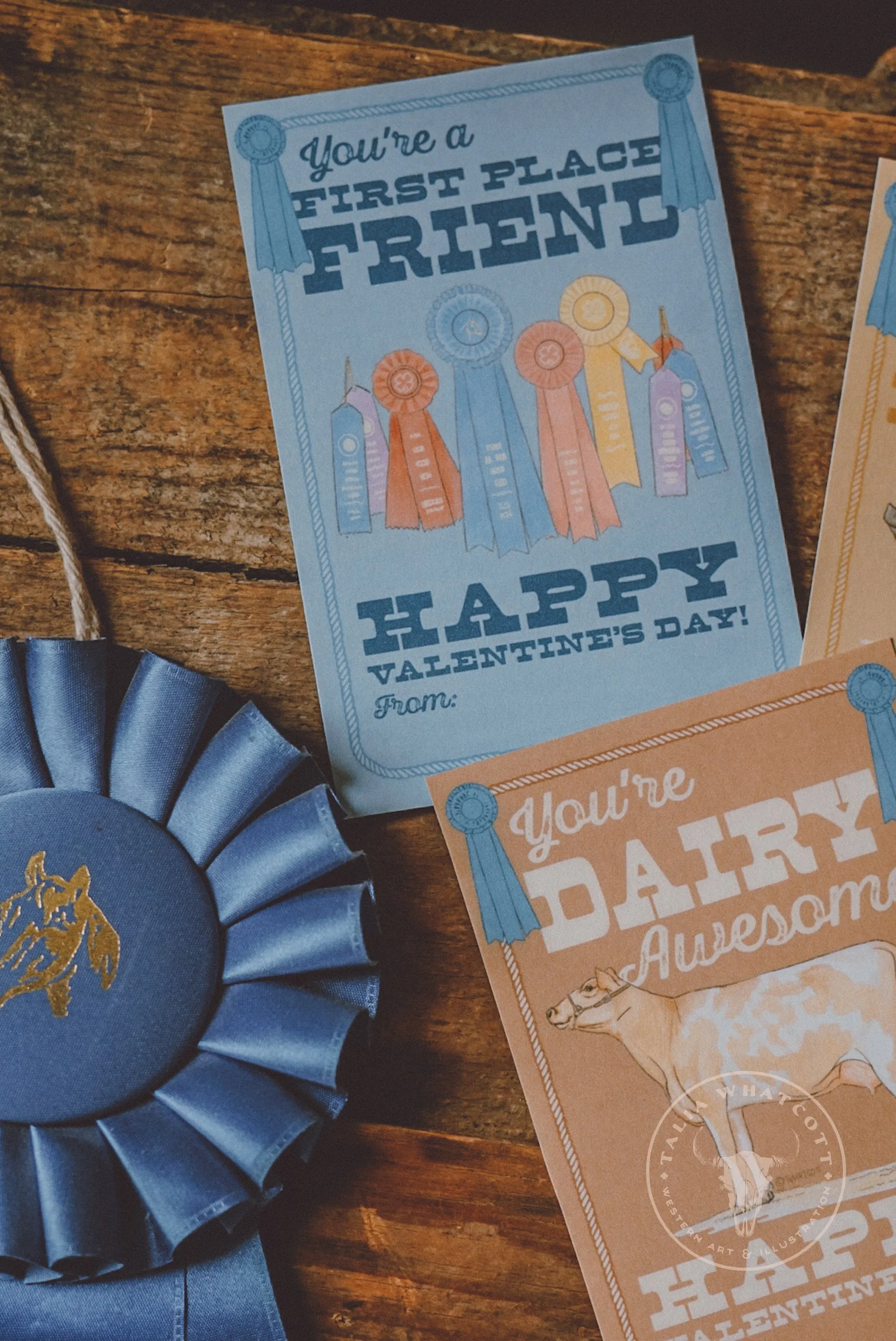 Livestock Show Valentine Cards Digital Printable