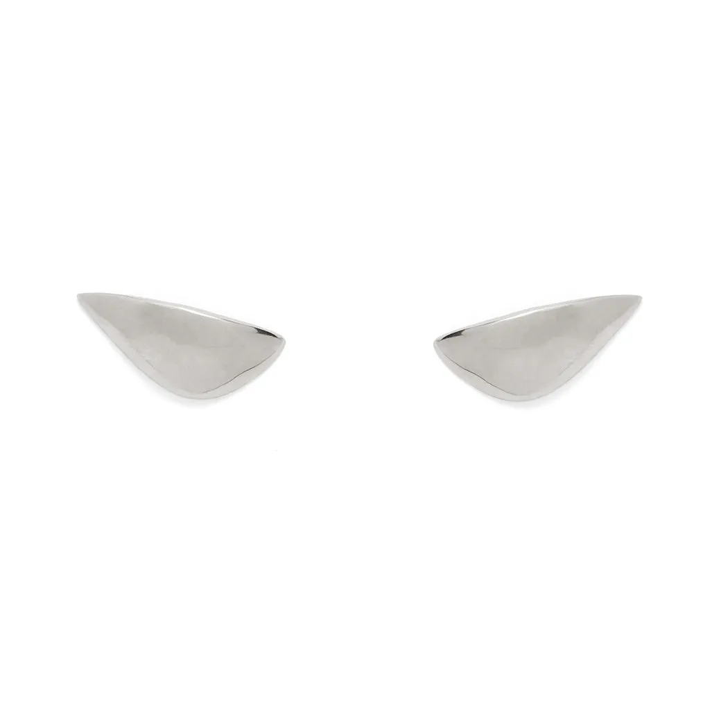 Lobe Earrings in Silver