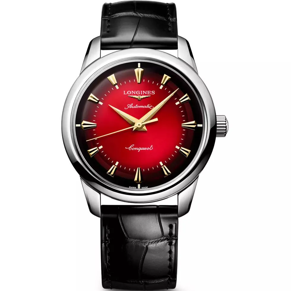 LONGINES CARE CONQUEST HERITAGE YEAR OF THE SNAKE EDITION 40MM Automatic Red Steel L1.651.4.09.2