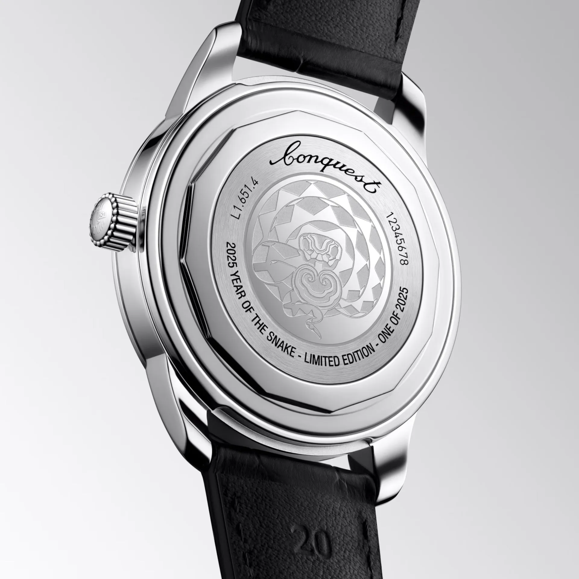 LONGINES CARE CONQUEST HERITAGE YEAR OF THE SNAKE EDITION 40MM Automatic Red Steel L1.651.4.09.2