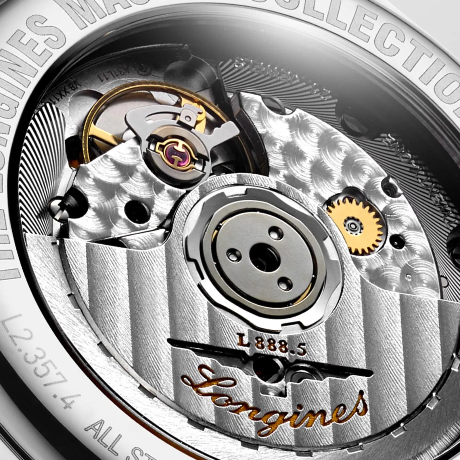 LONGINES CLAUS MASTER COLLECTION 34mm Orange Diamonds Automatic Steel L2.357.4.08.6