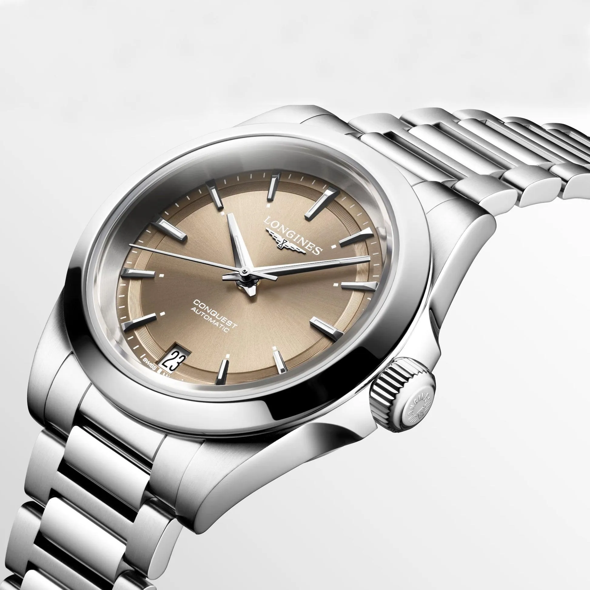 LONGINES CONQUEST 2023 34mm Automatic Steel Brown L3.430.4.62.6