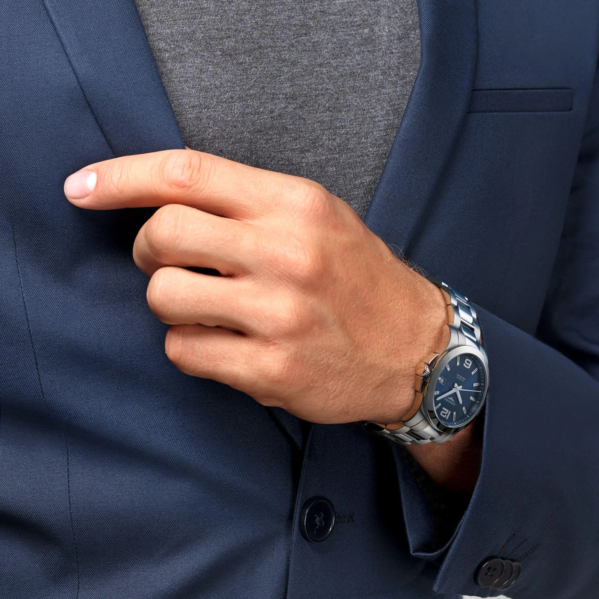 LONGINES CONQUEST 41mm Watch Automatic Blue Steel L3.777.4.99.6
