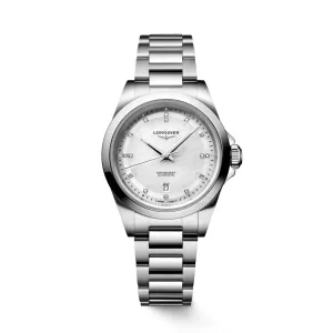 LONGINES CONQUEST CONQUEST 30MM MOTHERPERLA DIAMANTI Automatic Steel L3.320.4.87.6