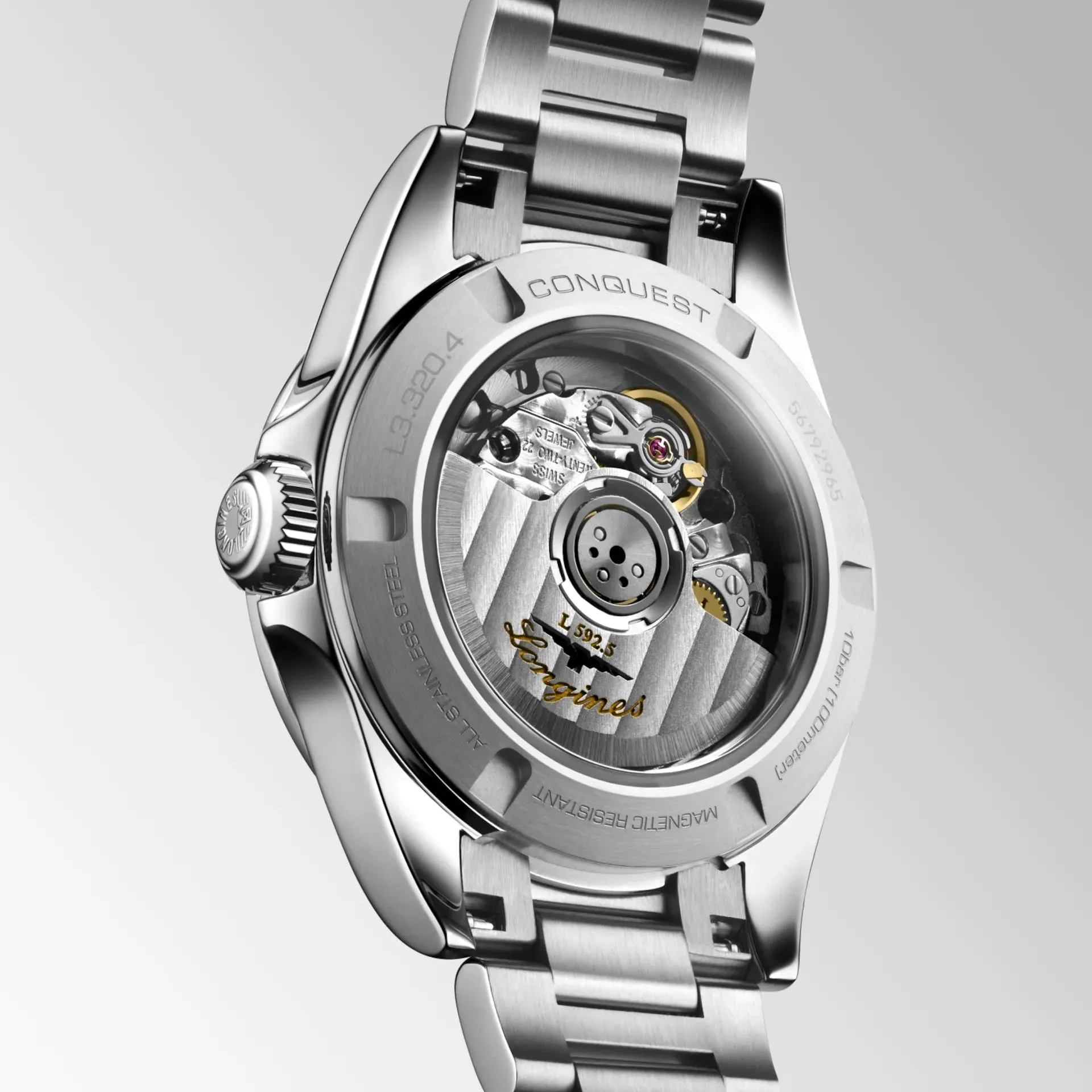 LONGINES CONQUEST CONQUEST 30MM MOTHERPERLA DIAMANTI Automatic Steel L3.320.4.87.6