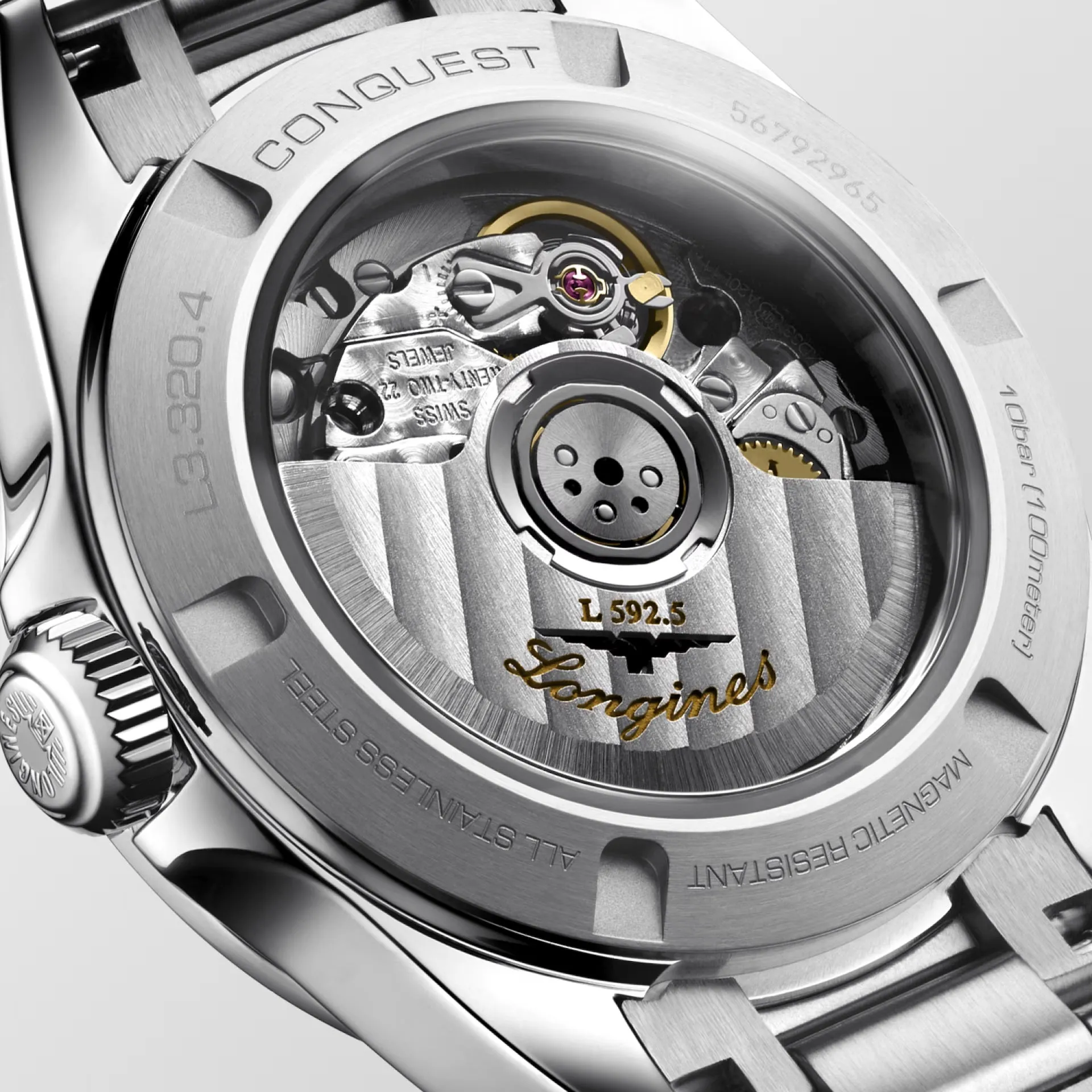 LONGINES CONQUEST CONQUEST 30MM MOTHERPERLA DIAMANTI Automatic Steel L3.320.4.87.6