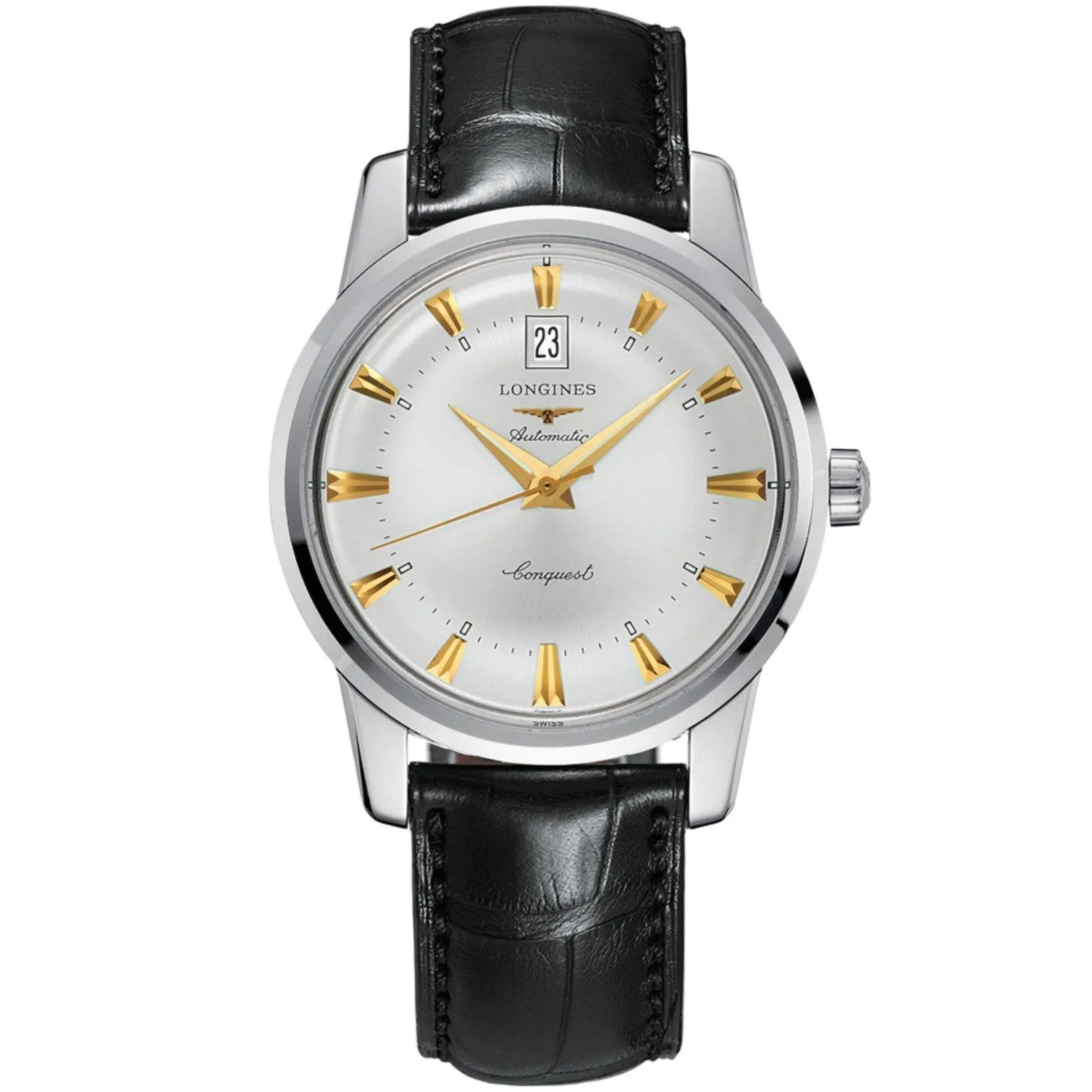 LONGINES CONQUEST HERITAGE WATCH 40MM AUTOMATIC SILVER STEEL L1.645.4.75.4