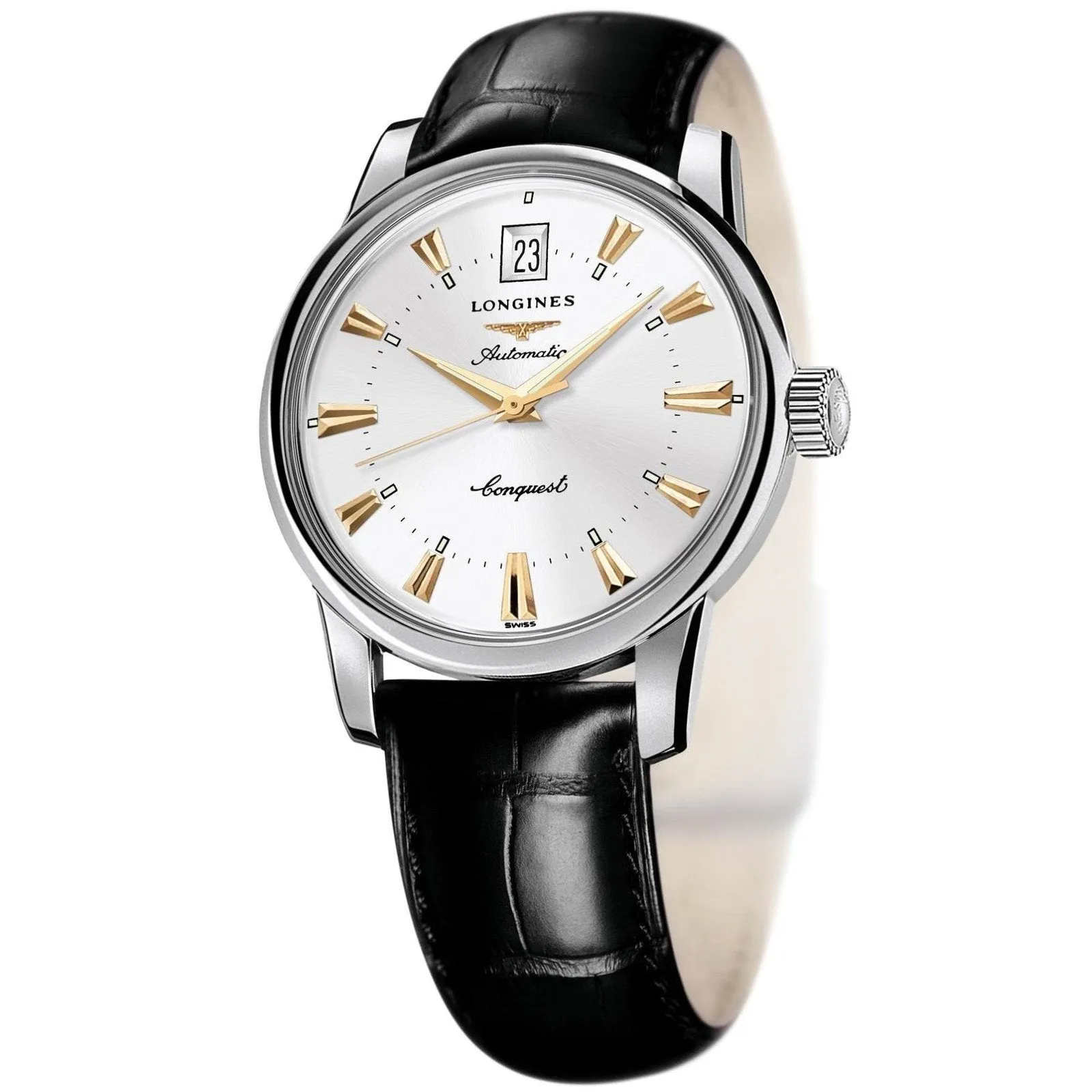 LONGINES CONQUEST HERITAGE WATCH 40MM AUTOMATIC SILVER STEEL L1.645.4.75.4