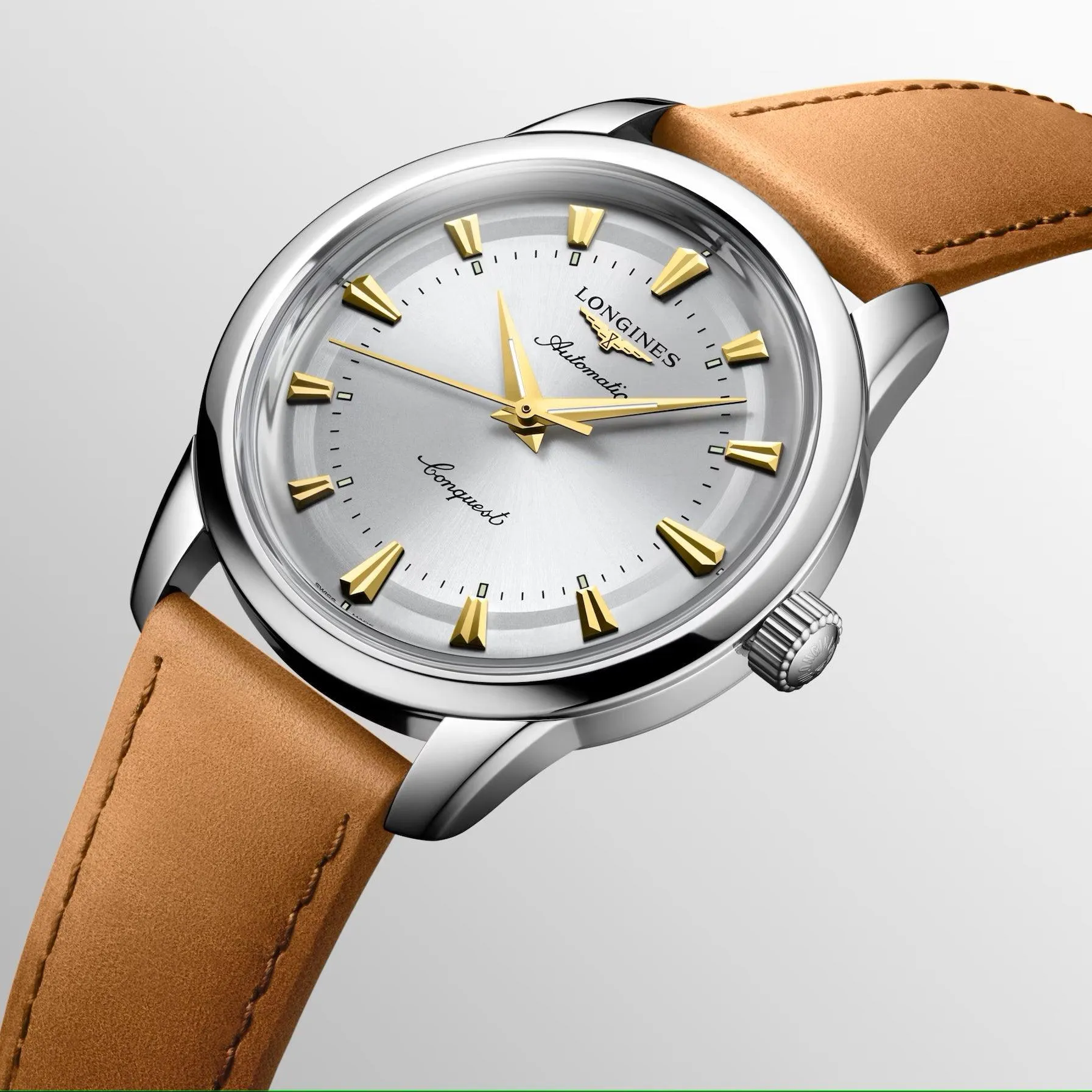 LONGINES CONQUEST HERITAGE WATCH 40MM AUTOMATIC SILVER STEEL L1.650.4.72.2