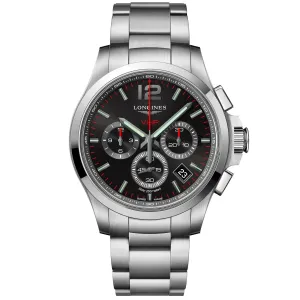 LONGINES CONQUEST VHP watch 42mm Black Quartz Stainless L3.717.4.56.6