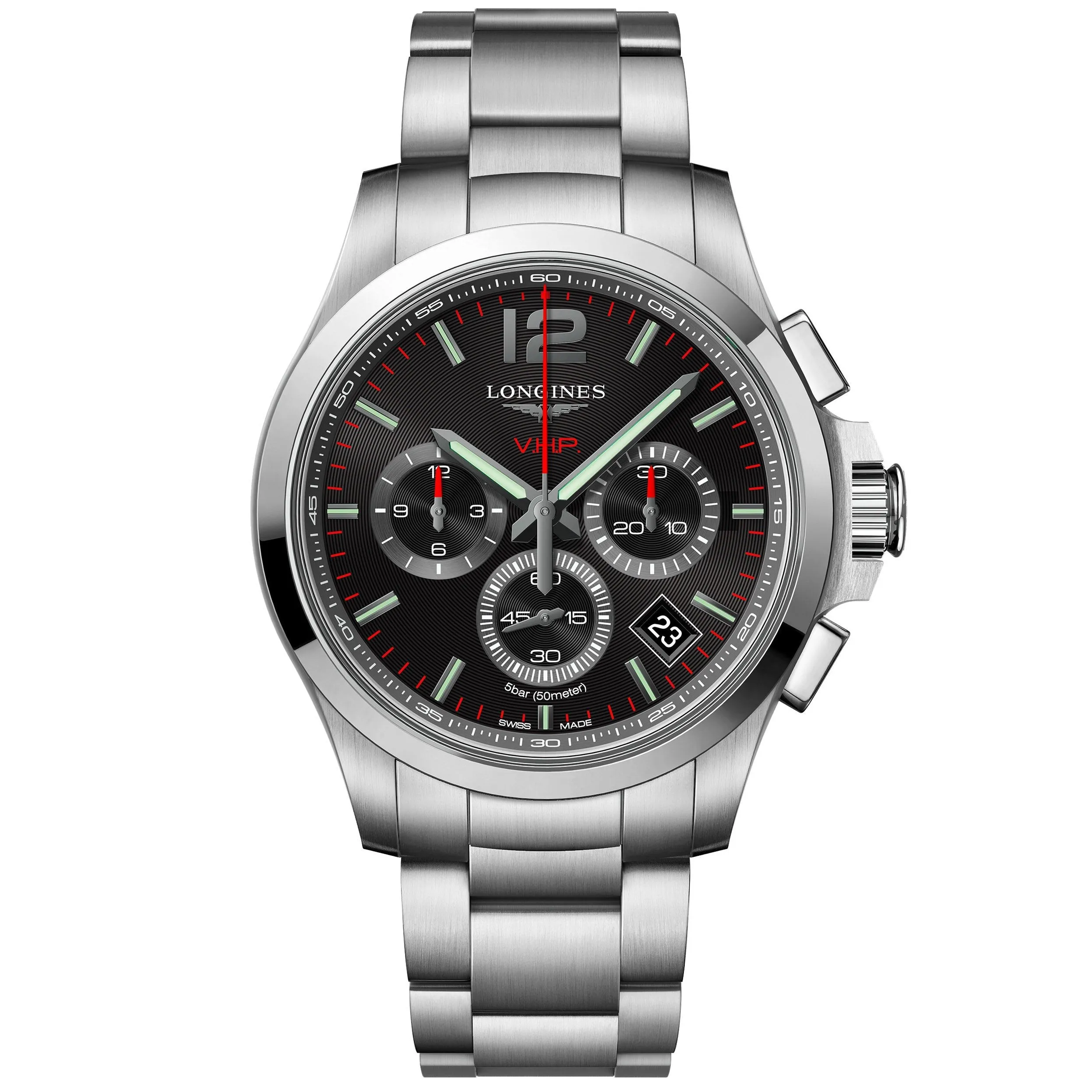 LONGINES CONQUEST VHP watch 42mm Black Quartz Stainless L3.717.4.56.6
