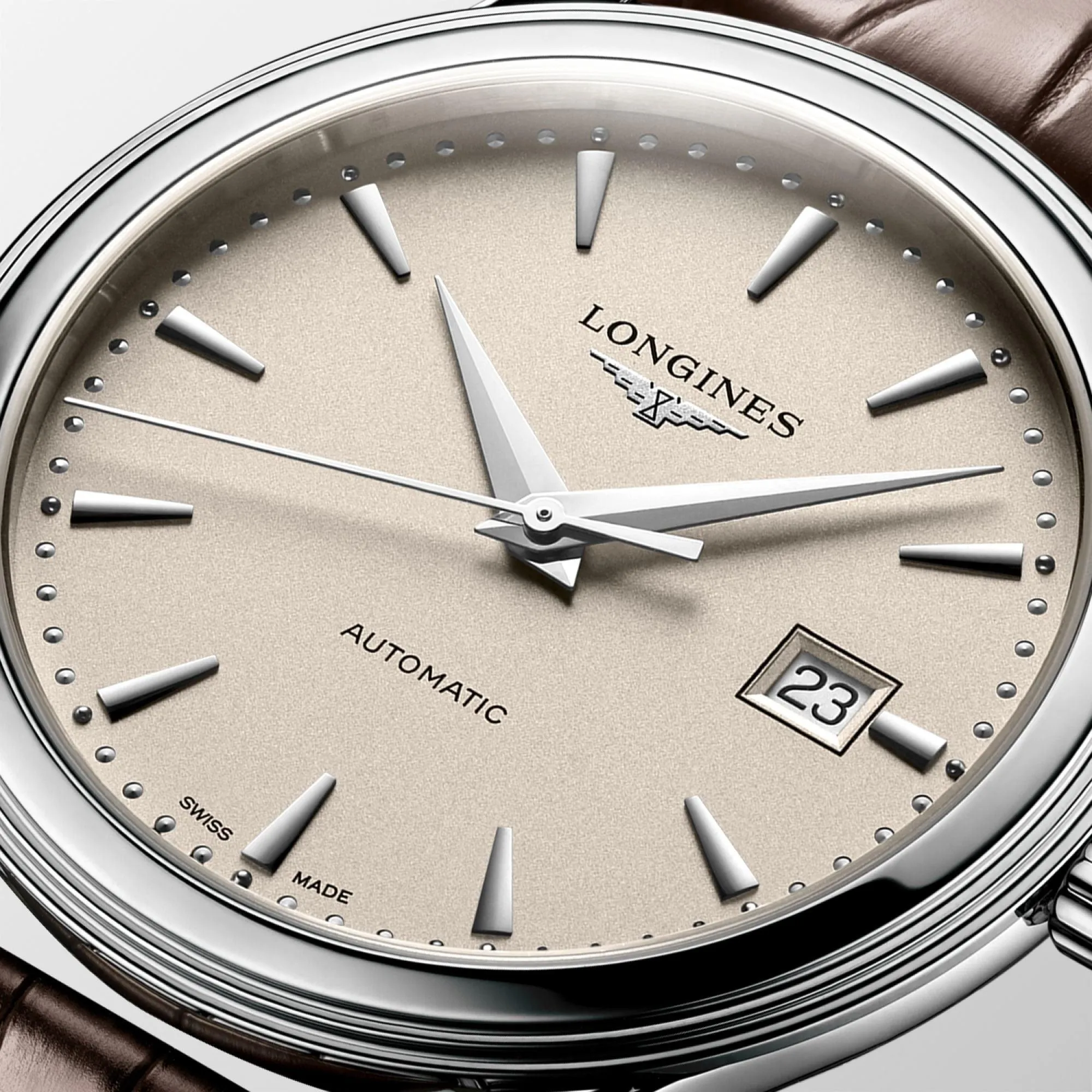 LONGINES FLAGSHIP WATCH 40MM BEIGE Automatic Steel L4.984.4.79.2