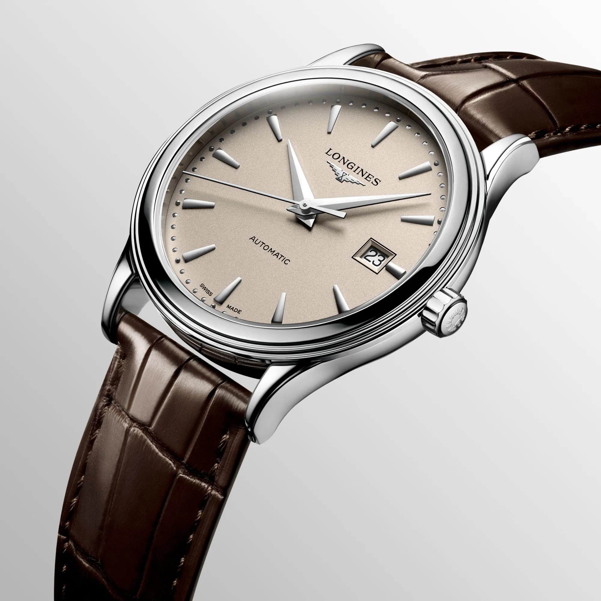 LONGINES FLAGSHIP WATCH 40MM BEIGE Automatic Steel L4.984.4.79.2