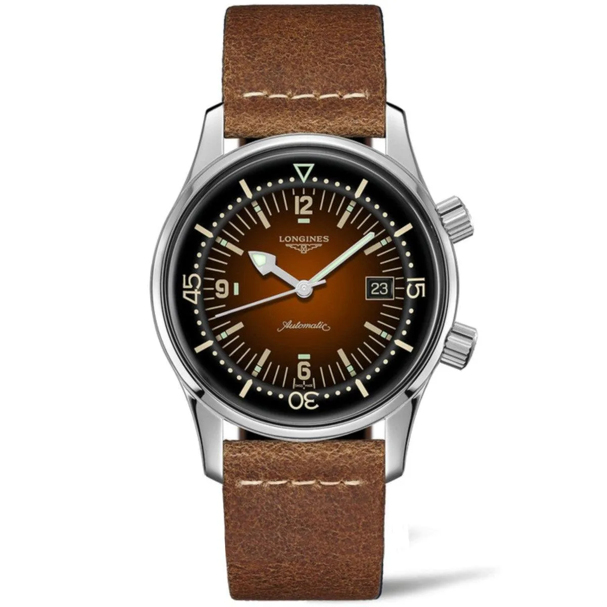 LONGINES HERITAGE LEGEND EVANTE TROPical Watch 42mm Automatic Marrone Steel L3.774.4.60.2