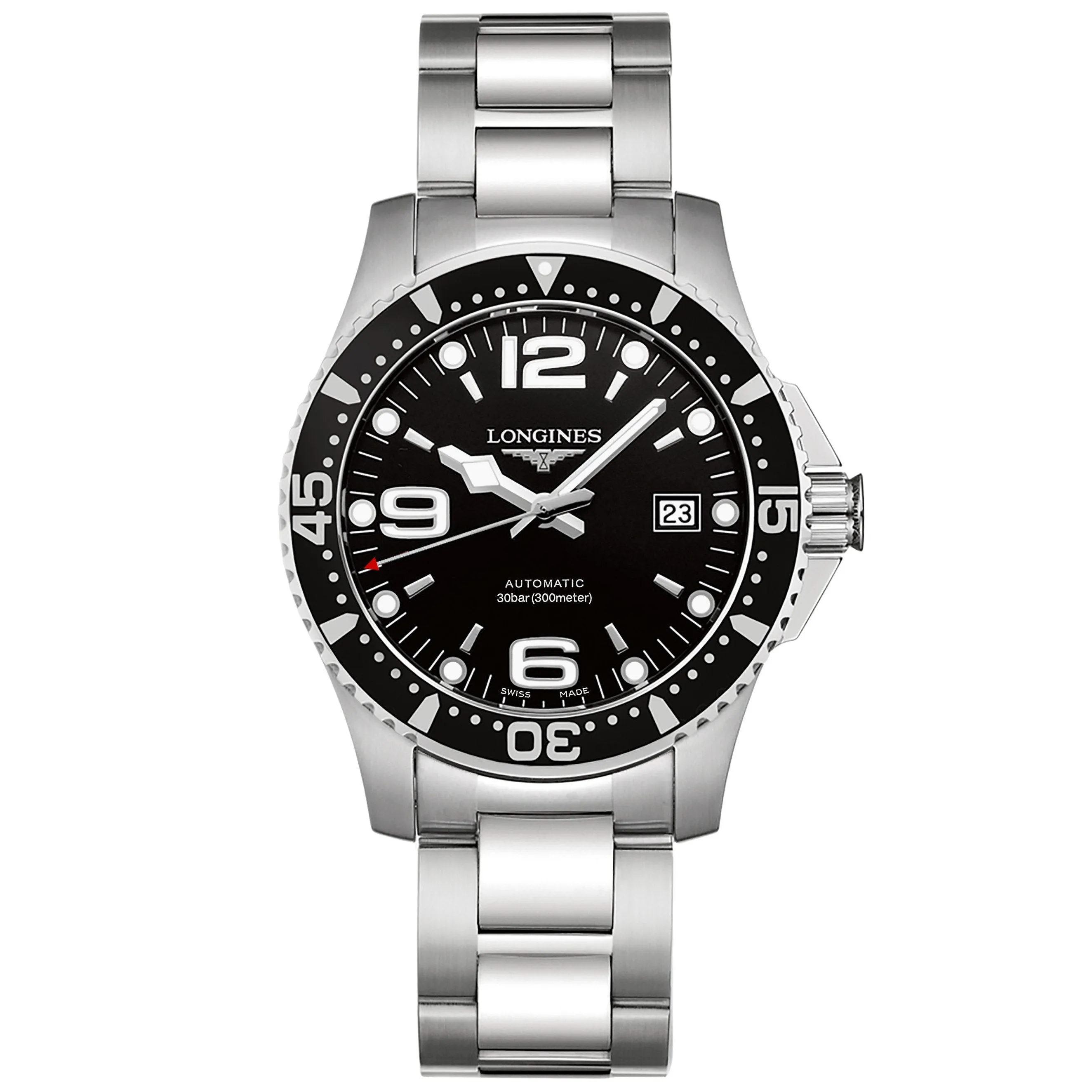 LONGINES HYDROCONQUEST 41MM AUTOMATIC BLACK WATCH L3.742.4.56.6