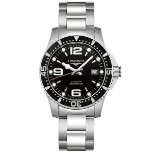 LONGINES HYDROCONQUEST 41MM AUTOMATIC BLACK WATCH L3.742.4.56.6