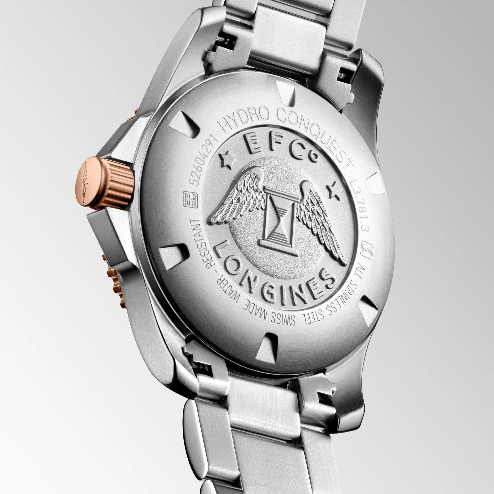 LONGINES HYDROCONQUEST 41mm Automatic Blue Watch Steel Pvd Finishes Rosa L3.781.3.98.7