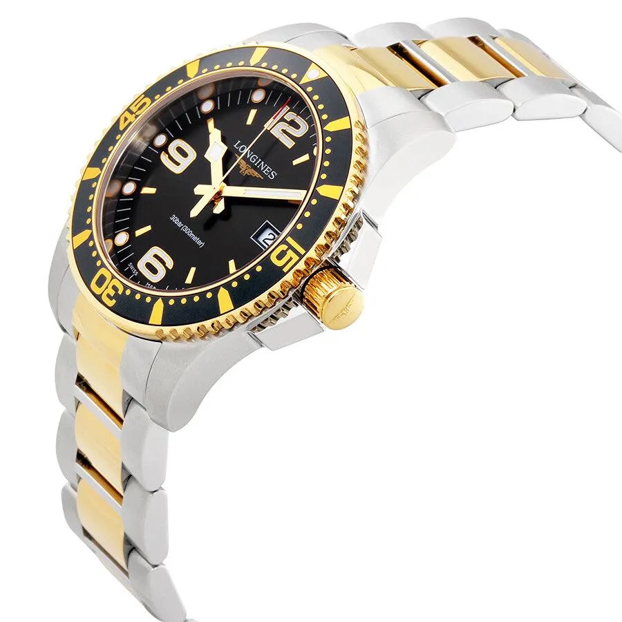 LONGINES HYDROCONQUEST 41MM BLACK HYDROCONQUE STEEL FINIST PVD Gold Gold Quartz L3.740.3.56.7