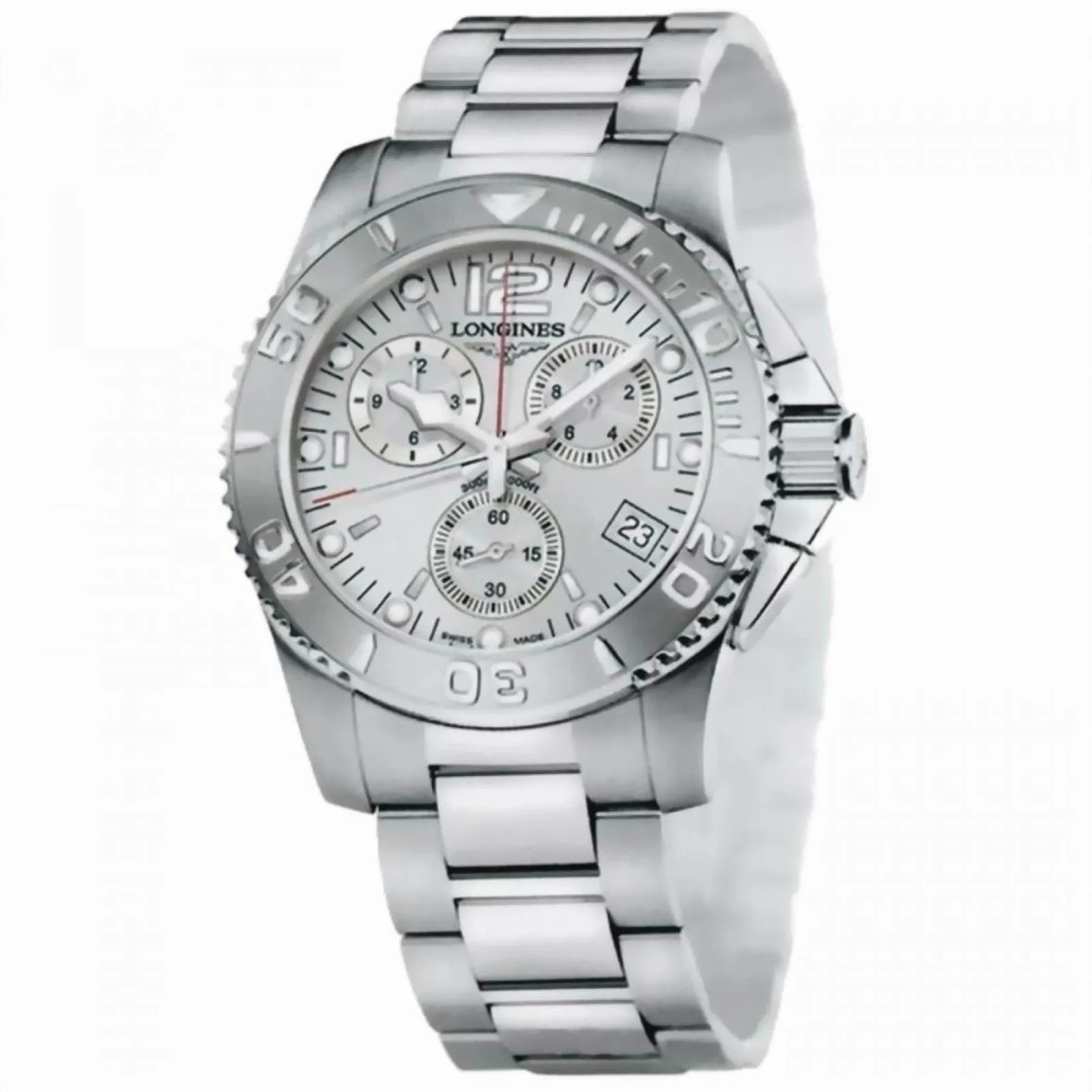 LONGINES HYDROCONQUEST CHRONROGRAPH 41MM SILVER ACTIO ACTIO L3.672.4.76.6