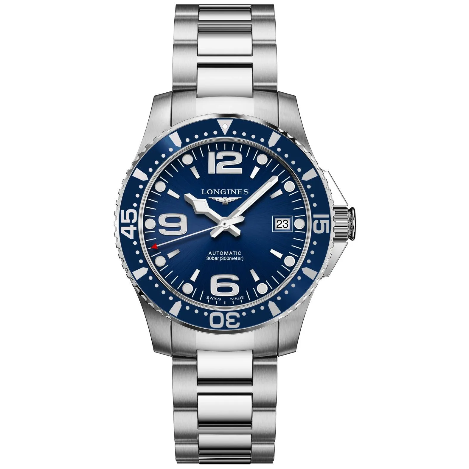 LONGINES HYDROCONQUEST WATCH 39MM BLUE BLUE AUTOMATIC MAN L3.741.4.96.6