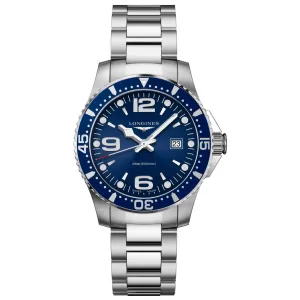 LONGINES HYDROCONQUEST WATCH 39MM Blue Quartz Steel L3.730.4.96.6