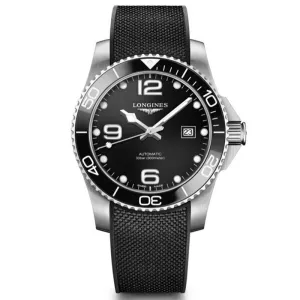 LONGINES HYDROCONQUEST WATCH 43MM BLACK STEEL Automatic man L3.782.4.56.9