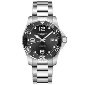 LONGINES HYDROCONQUEST WATCH CERAMICA 41mm Black Automatic Steel L3.781.4.56.6