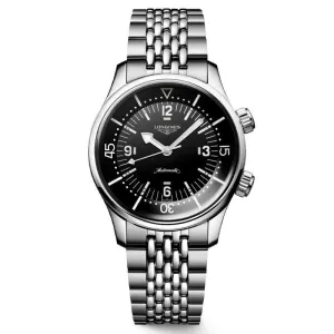 LONGINES LEGEND DIV 39MM AUTOMATIC AUTABLE WATCH L3.764.4.50.6