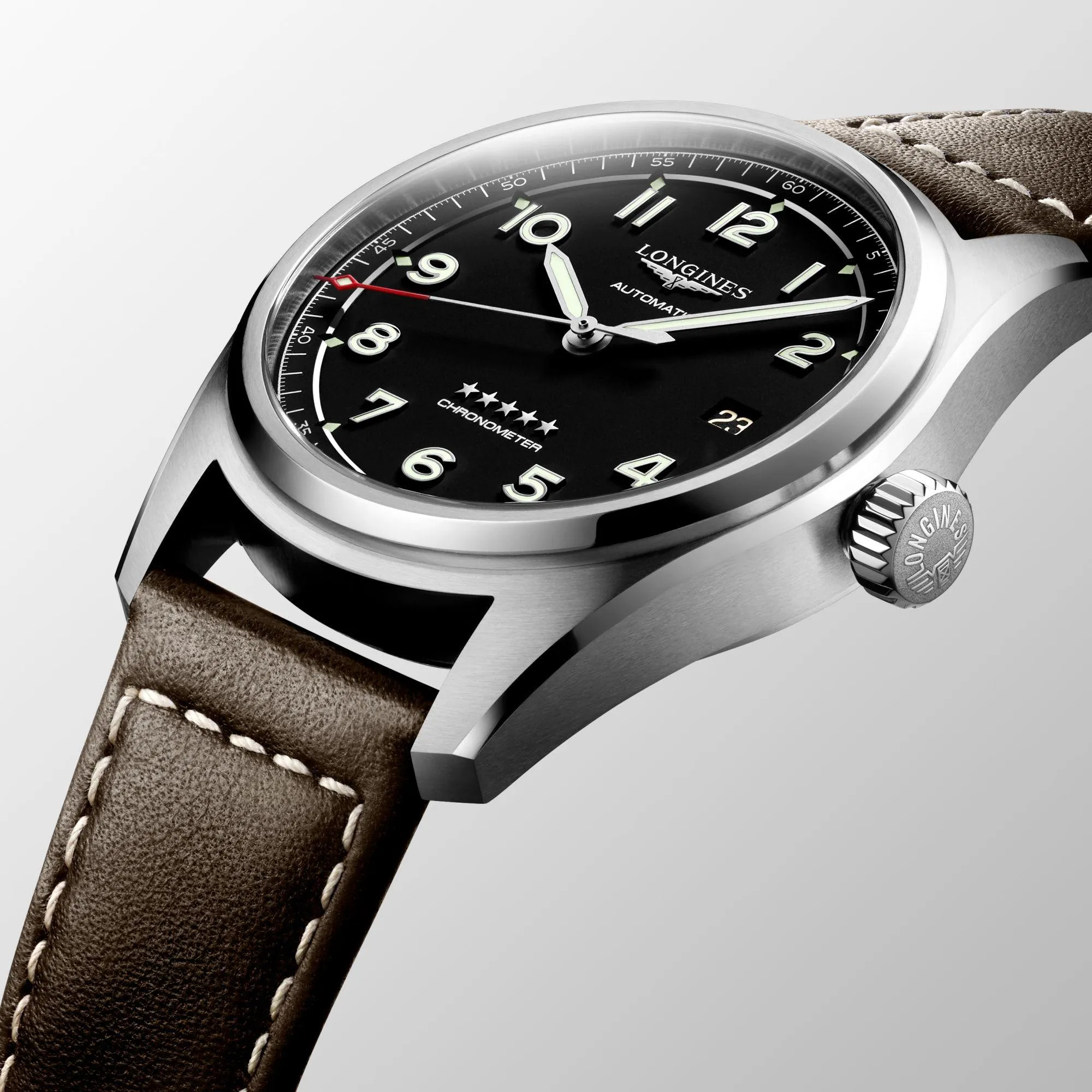 LONGINES LONGIGNES MORTIT 40MM WATCH AUTOMATIC BLACK STEEL L3.810.4.53.0