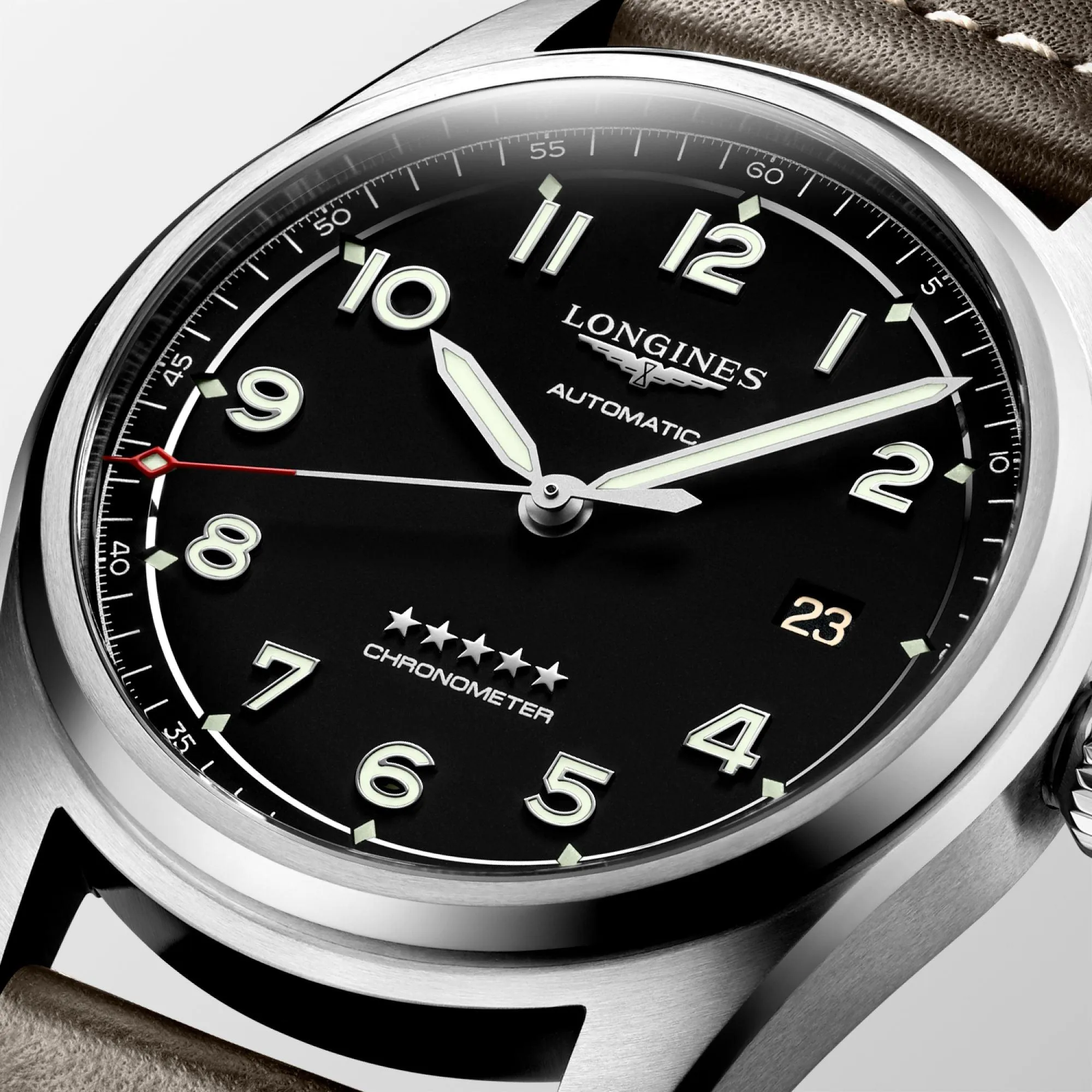 LONGINES LONGIGNES MORTIT 40MM WATCH AUTOMATIC BLACK STEEL L3.810.4.53.0