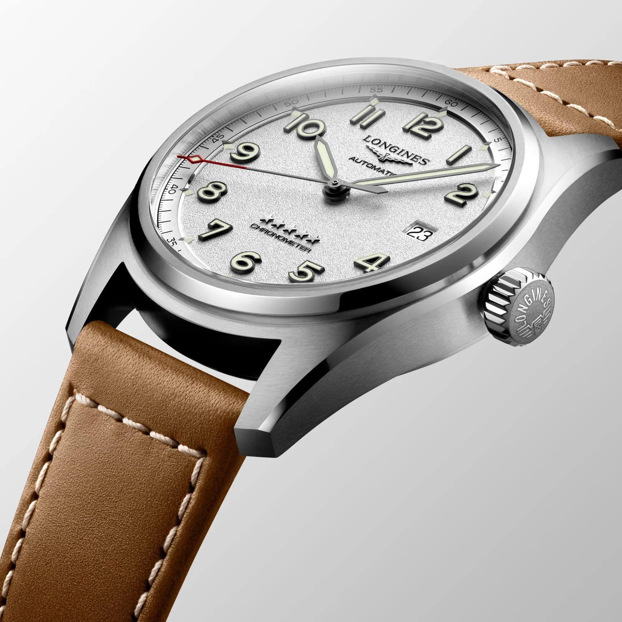 LONGINES LONGIGNES SPIRIT WATCH 40MM Automatic Silver Steel L3.810.4.73.2