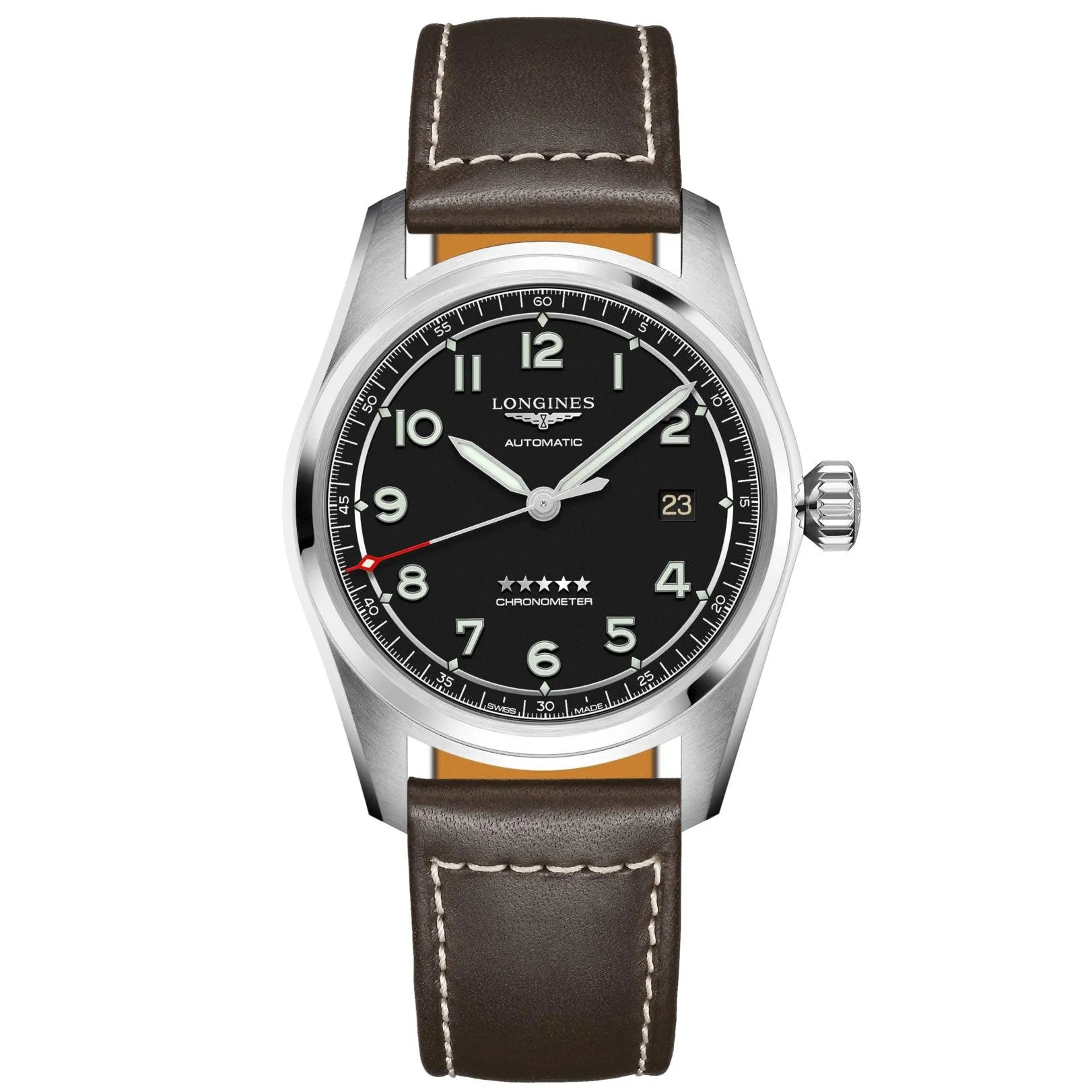 Longines Longines Spirit 42mm Automatic Black Steel L3.811.4.53.0