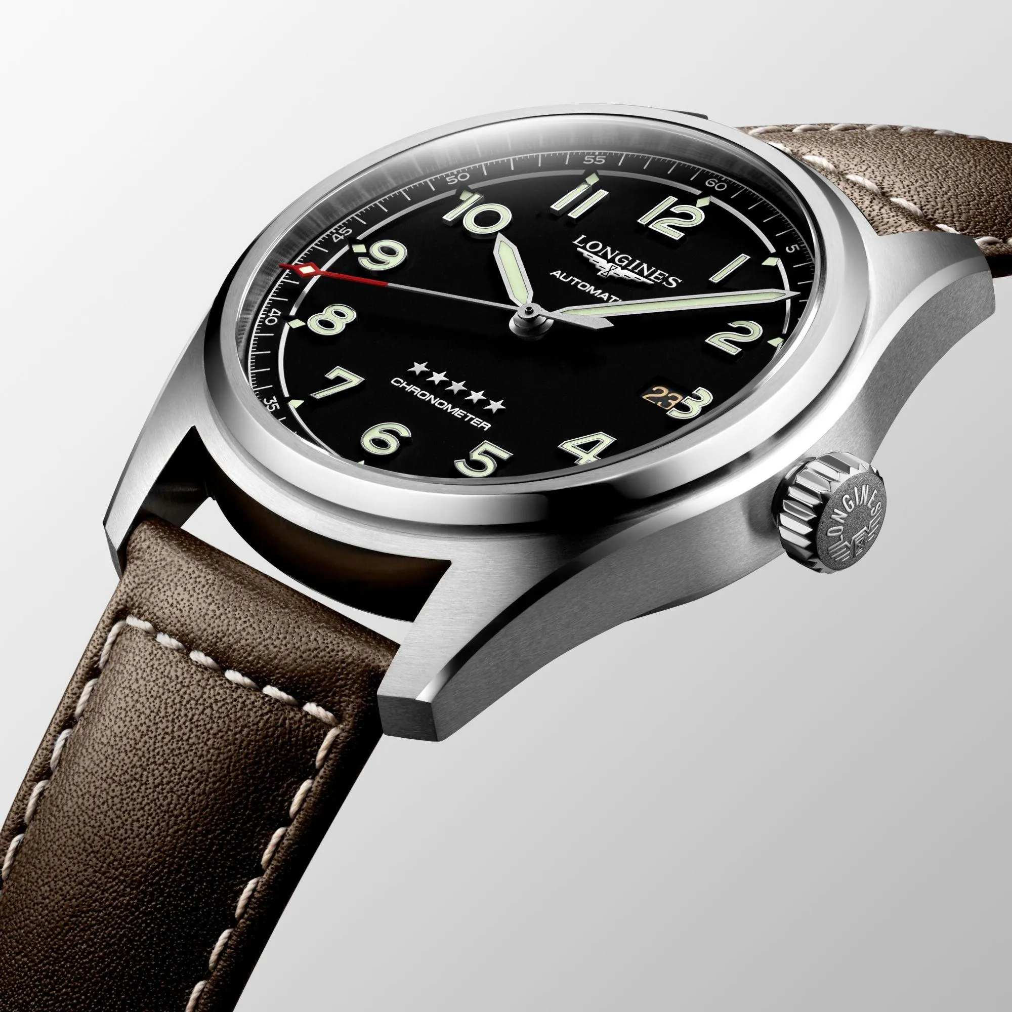 Longines Longines Spirit 42mm Automatic Black Steel L3.811.4.53.0