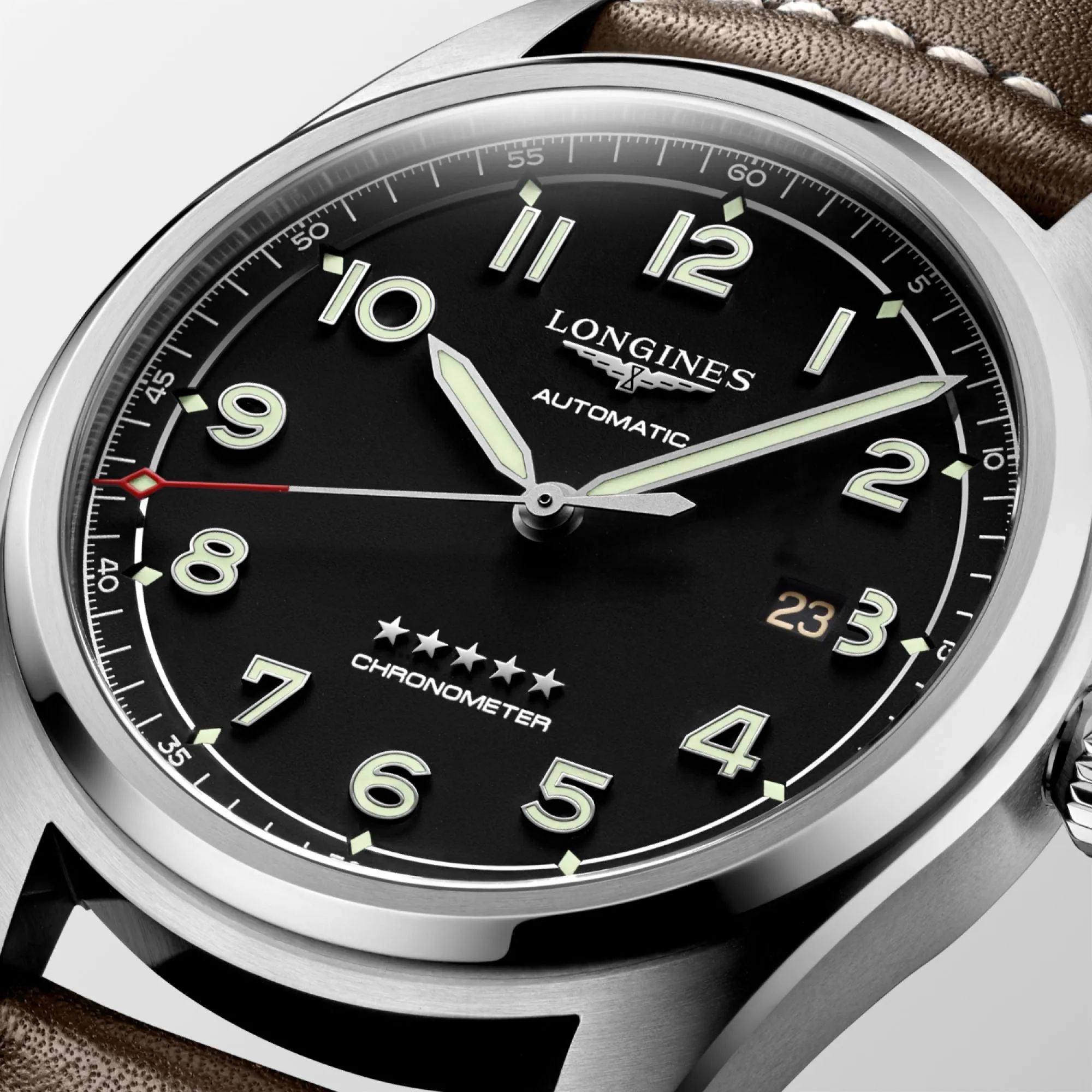 Longines Longines Spirit 42mm Automatic Black Steel L3.811.4.53.0