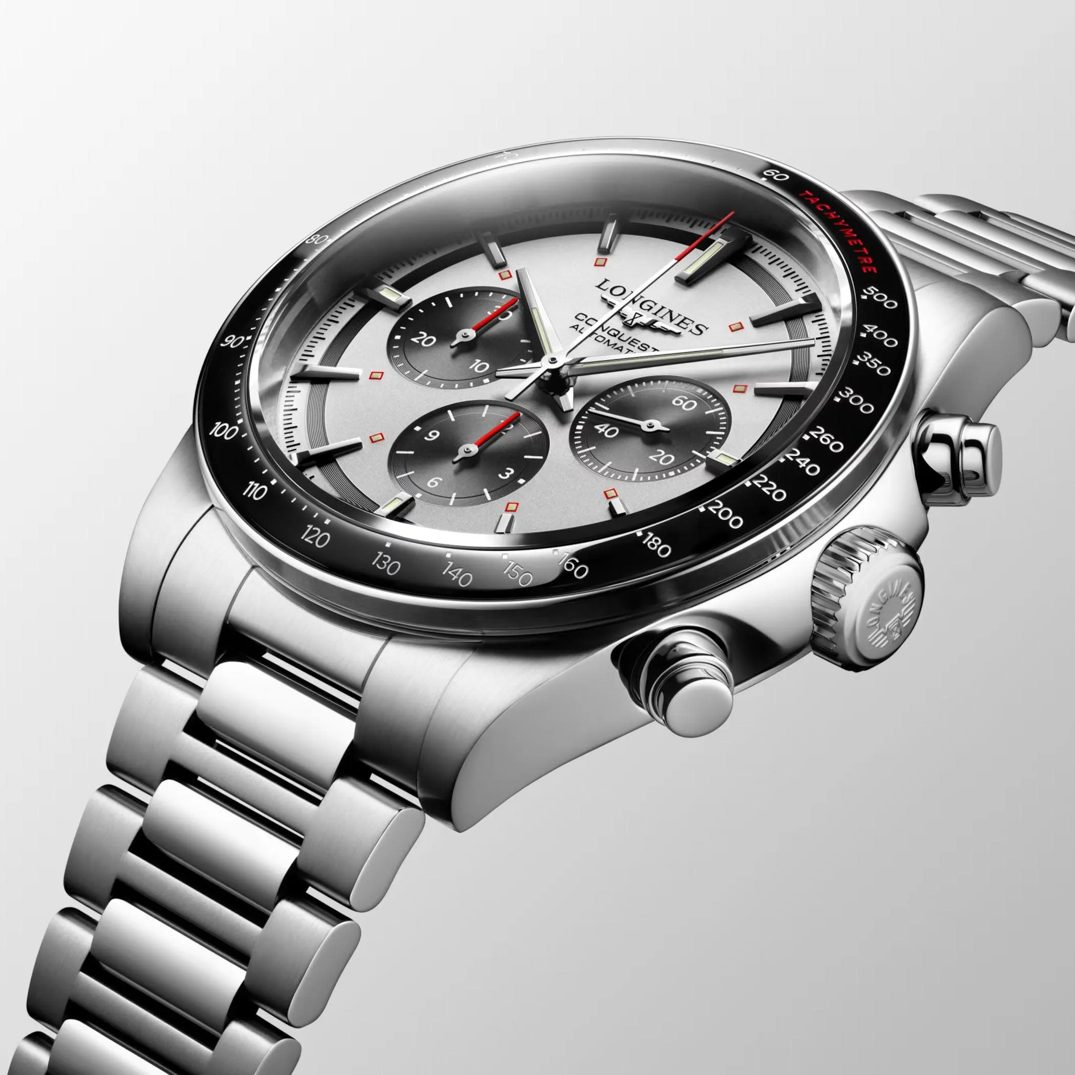 Longines New Conquest 42mm Automatic Silver Steel L3.835.4.72.6