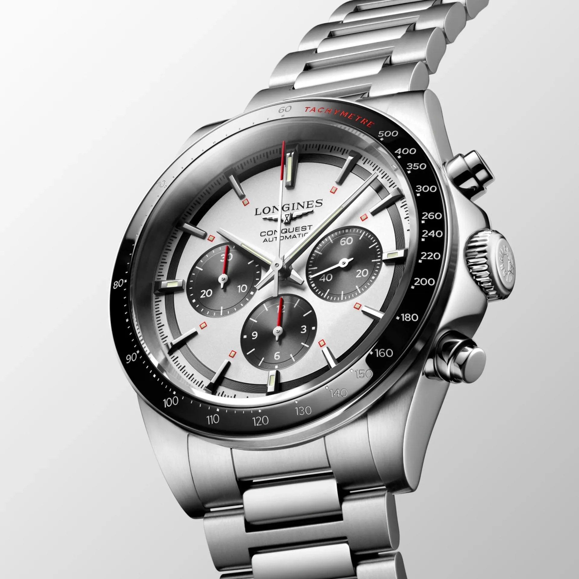 Longines New Conquest 42mm Automatic Silver Steel L3.835.4.72.6