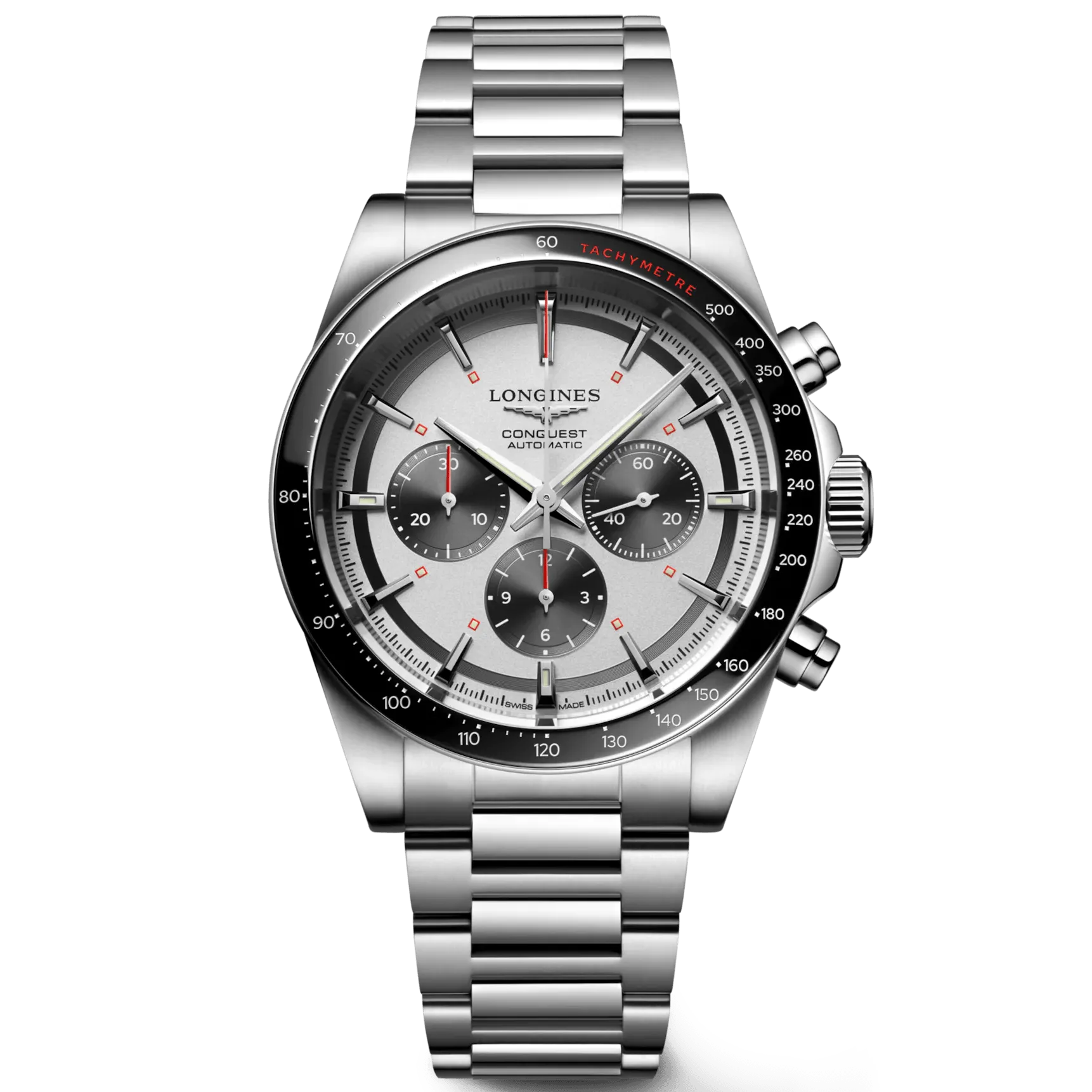 Longines New Conquest 42mm Automatic Silver Steel L3.835.4.72.6
