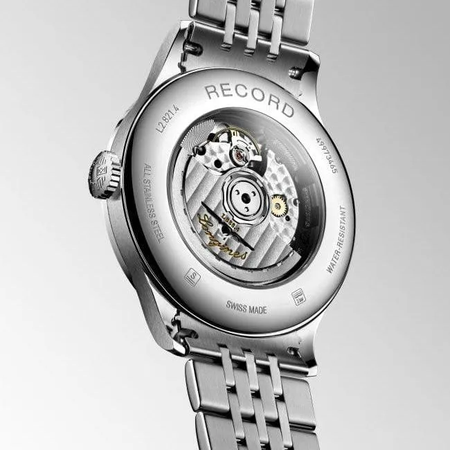 LONGINES RECORD COLLECTION RECORD 40mm Black Diamonds Automatic Ca cons Chanic L2.821.4.57.6