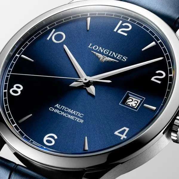 LONGINES RECORD COLLECTION RECORD 40MM Blue Automatic Steel L2.821.4.96.4