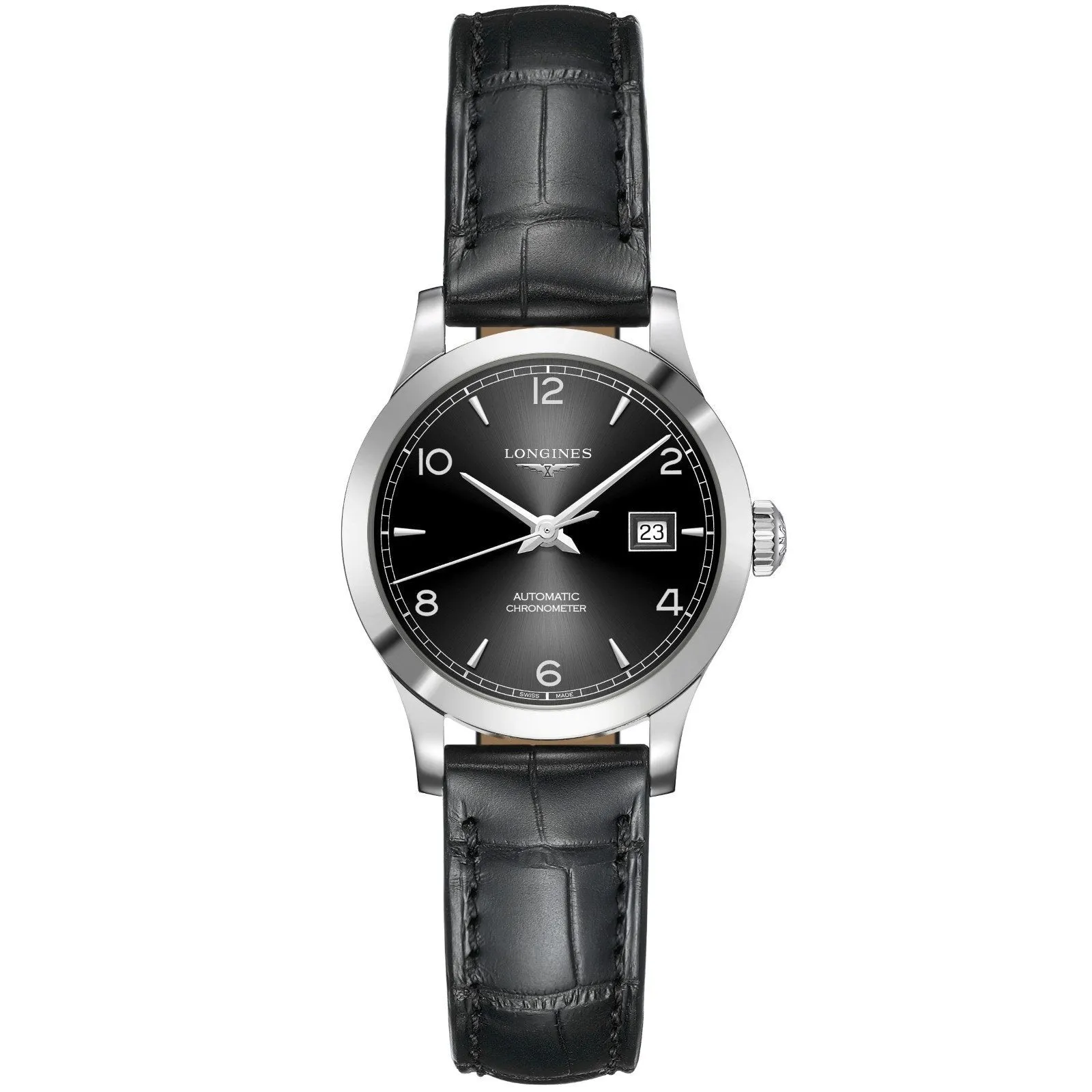 LONGINES RECORD COLLECTION WATCH 30MM BLACK Automatic CA CA CHARE L2.321.4.56.2