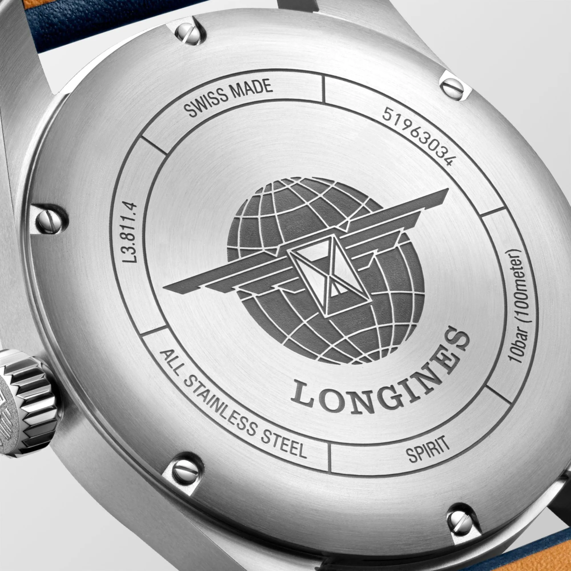 LONGINES SPIRIT 42mm Watch Automatic Blue Steel L3.811.4.93.0