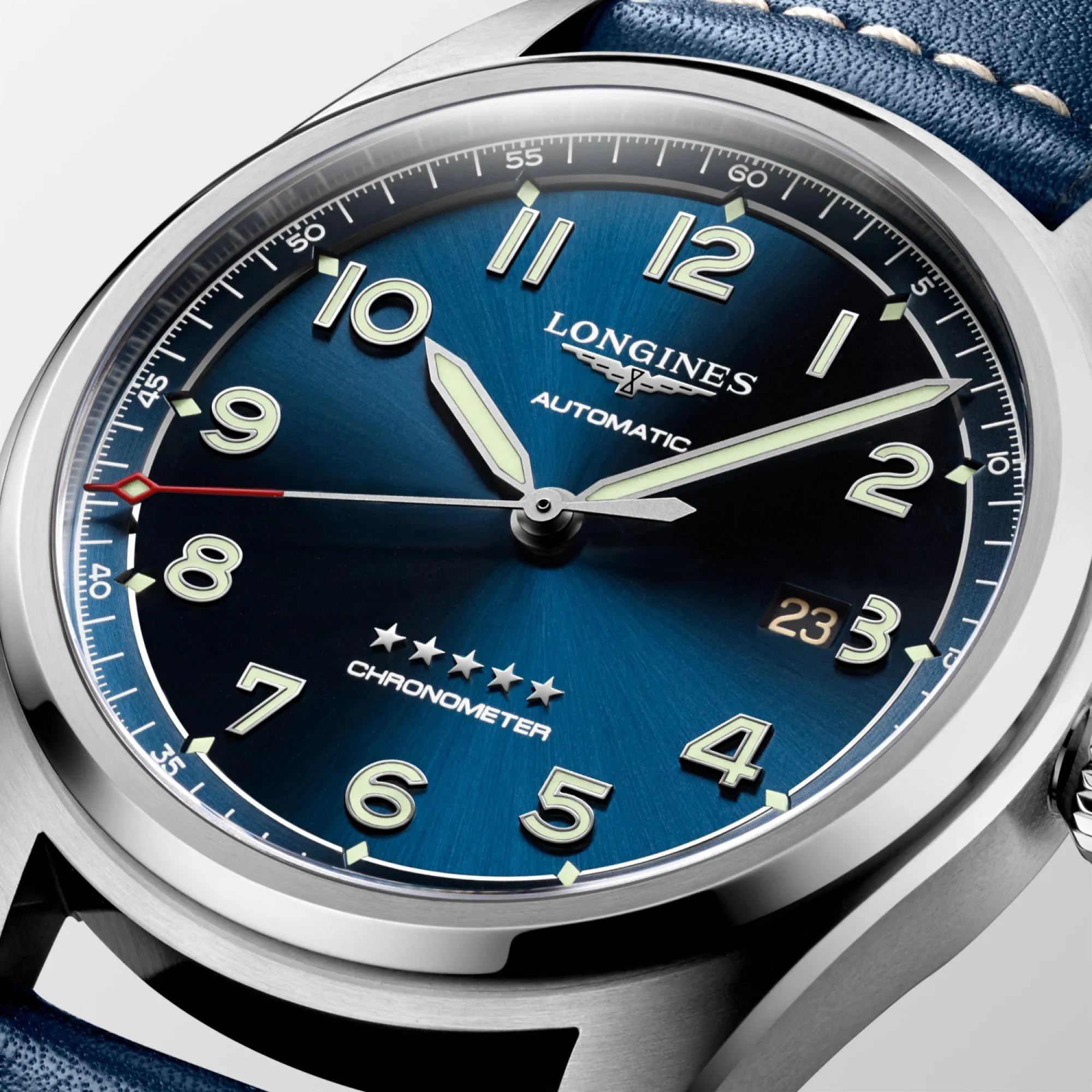 LONGINES SPIRIT 42mm Watch Automatic Blue Steel L3.811.4.93.0
