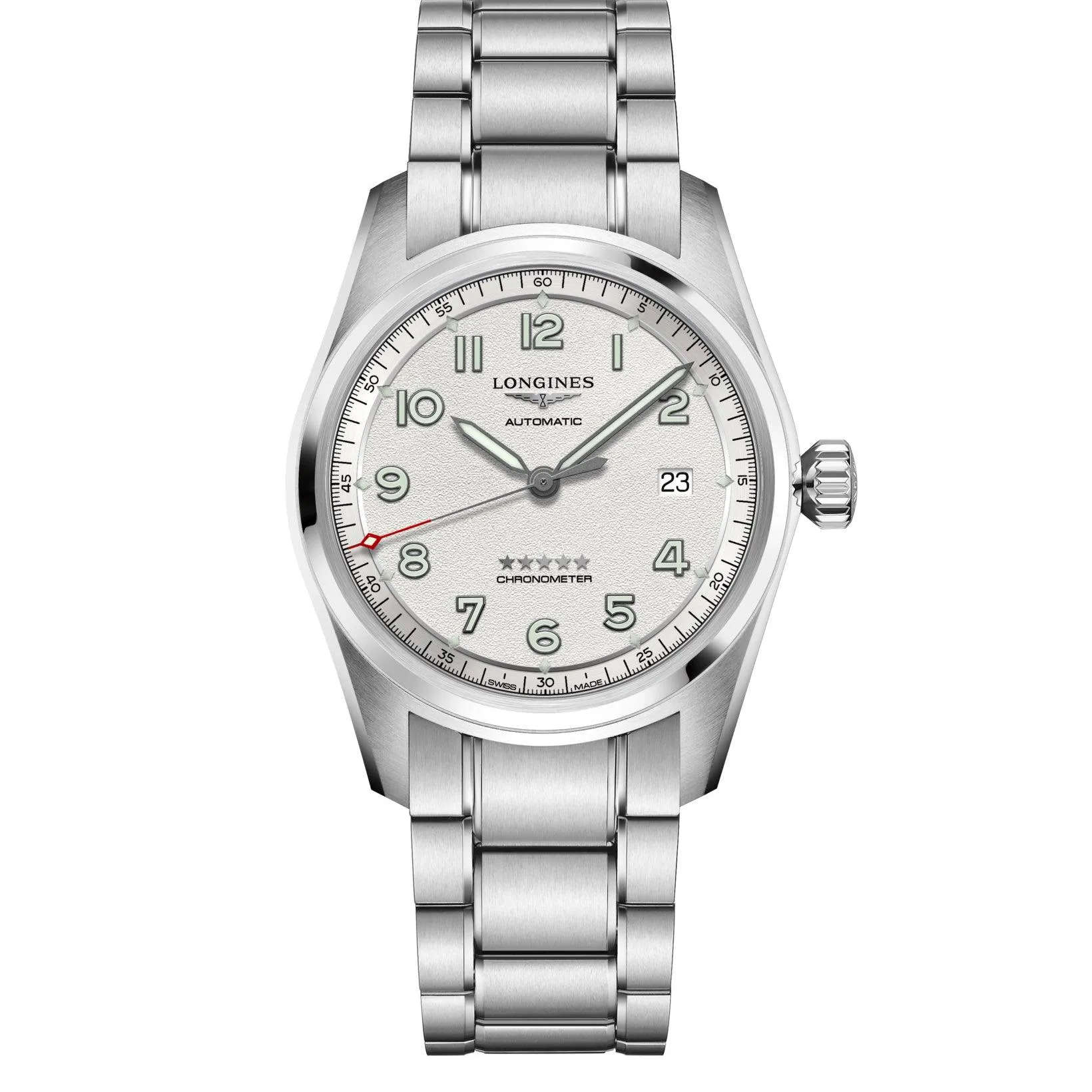 LONGINES SPIRIT WATCH 40MM AUTOMATIC SILVER STEEL L3.810.4.73.6